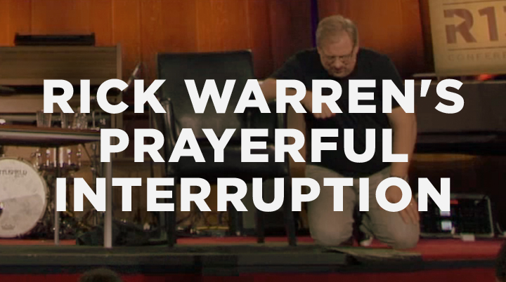 5. Rick Warren’s prayerful interruption